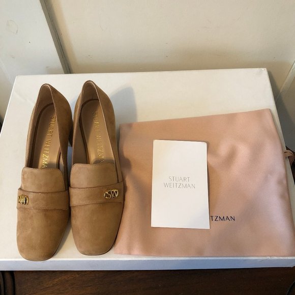 Stuart Weitzman Riela Loafer Pumps in Tan Color - Picture 13 of 14